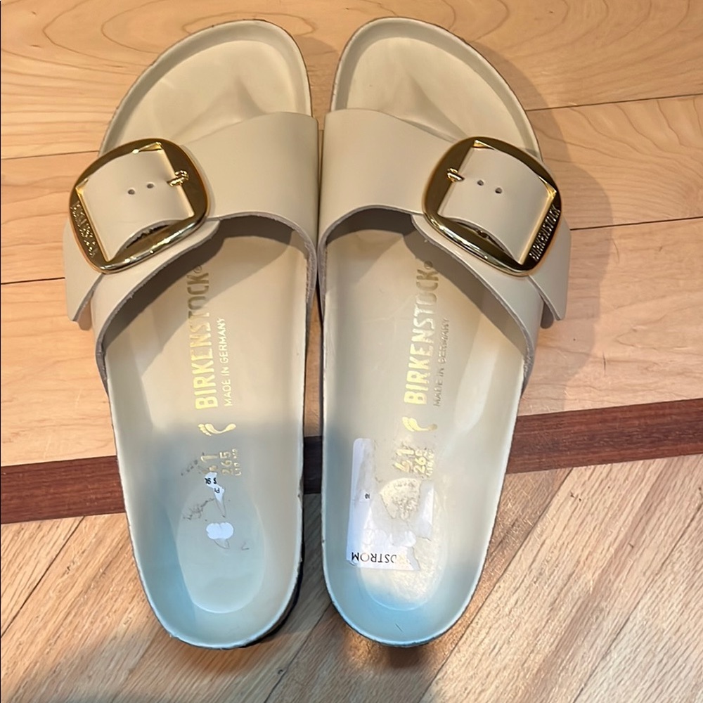 Birkenstock Women's Madrid Big Buckle Beige Sandals